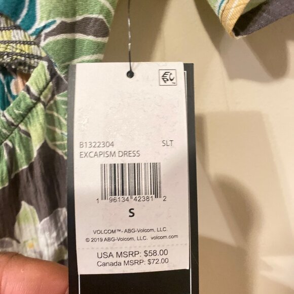 NWT VOLCOM Excapism Mini Dress, size Small - Picture 6 of 11